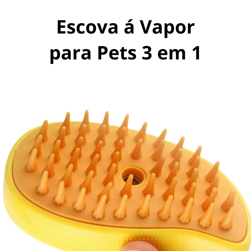 Escova á Vapor 3 em 1 para Pets