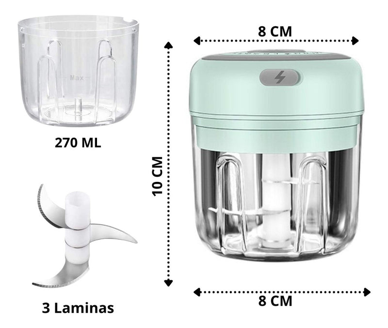 123Útil Mini Processador Triturador Alimentos Elétrico Potente Usb