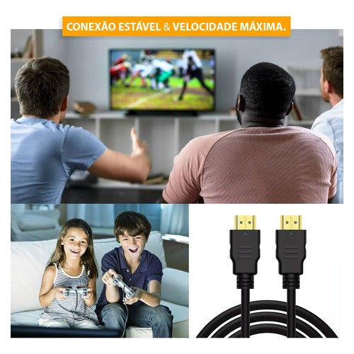 19BR Cabo Hdmi Gold 4k 3m Metros Mts 3d Hd Blindado Tv Pc