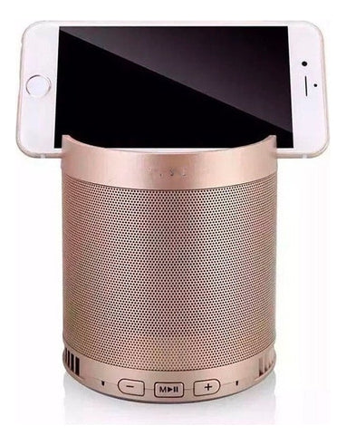 123 IMPORTS Caixa De Som Multifuncional Wireless Speaker Celular Tablet Cor Dourado