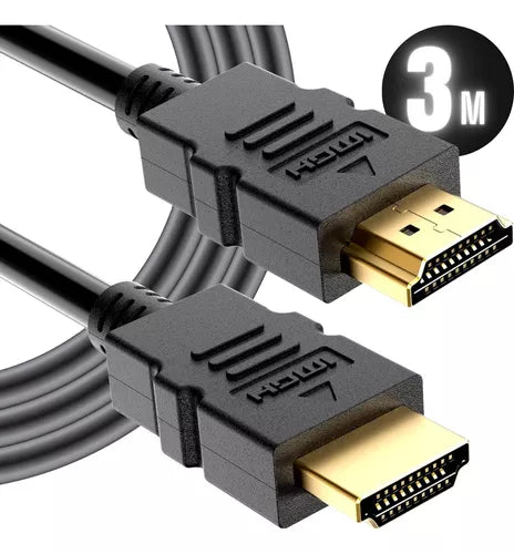 19BR Cabo Hdmi Gold 4k 3m Metros Mts 3d Hd Blindado Tv Pc