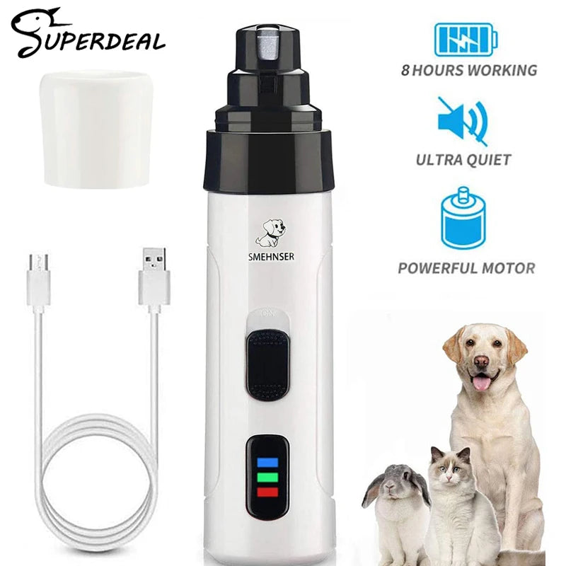 Aparador Eletrônico de Unhas para Pets com 5 Peças Extras