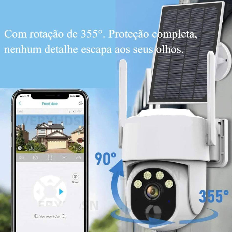 Camera de Segurança com Painel de Energia Solar Prático