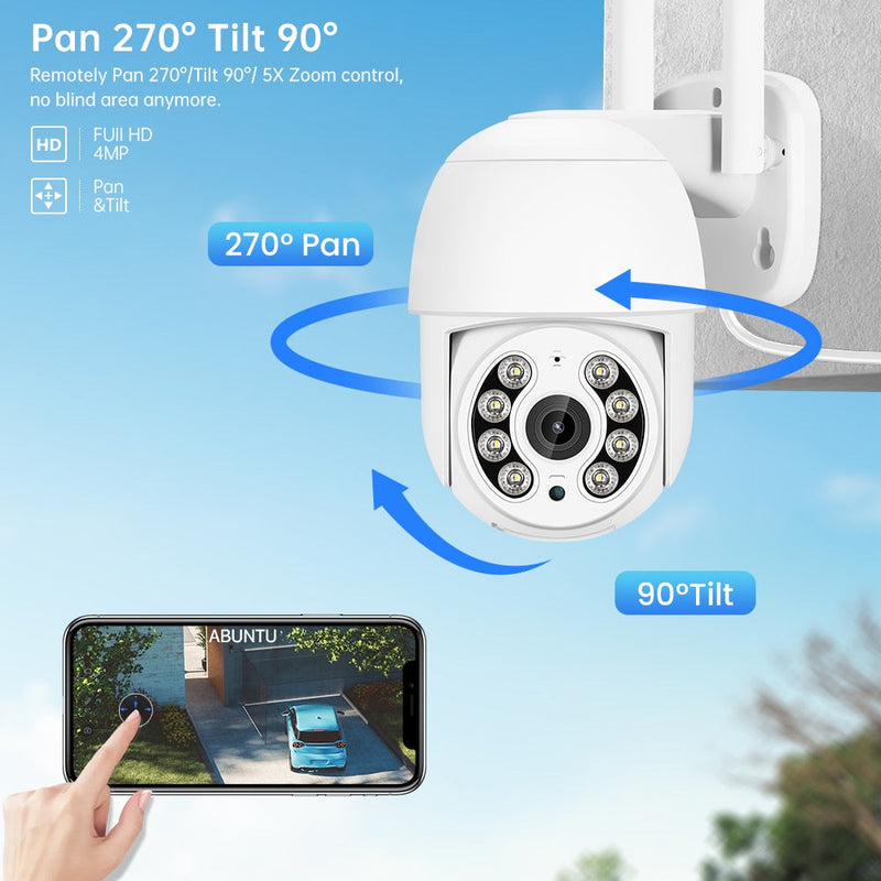 Câmera IP WIFI iCsee Full HD para Área Externa - Rotativa, Visão Noturna, Super Zoom, Detecta Movimentos